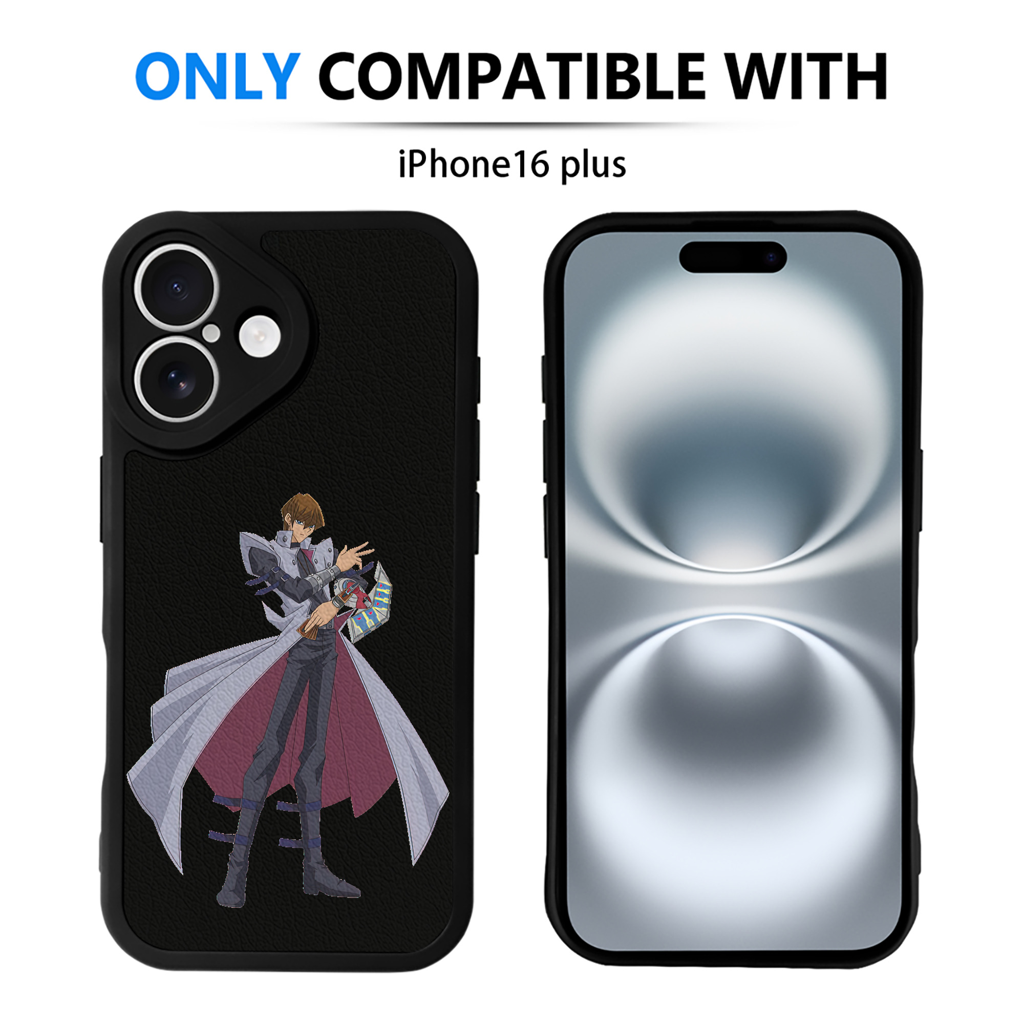 遊☆戯☆王 Yu-Gi-Oh! 【iPhone 16シリーズ対応】シリコンスマホケース（レザー調） 材質：シリコン